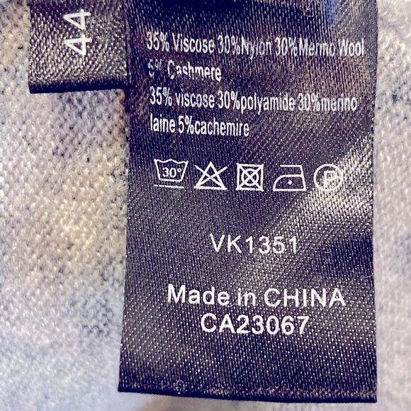 GC Fontana Stars Twin Set Merino Cashmere Blend Size 44 - V-Neck Sweater - Picture 4 of 4